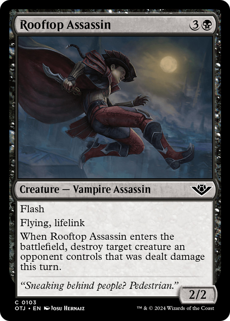 x4 Rooftop Assassin OTJ MTG 103 COMMON M/NM 4x x4 Rooftop Assassin OTJ MTG 103 COMMON M/NM 4x