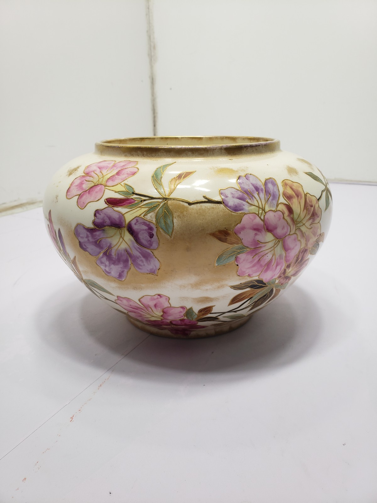 Royal Bonn Germany Franz Anton Mehlem - Jardiniere Planter 1755 Flowers