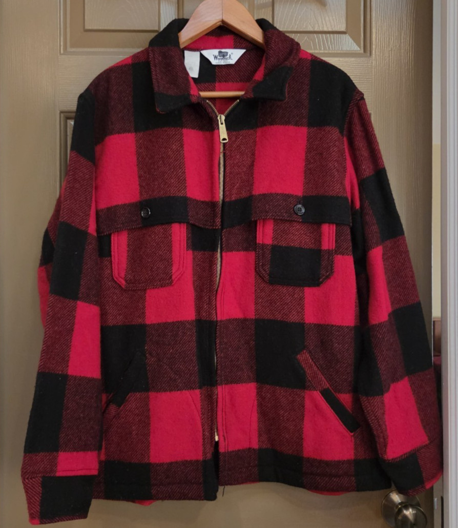 Vintage 70s Woolrich Buffalo Plaid Shacket Jacket Mens XL Made USA Hunting