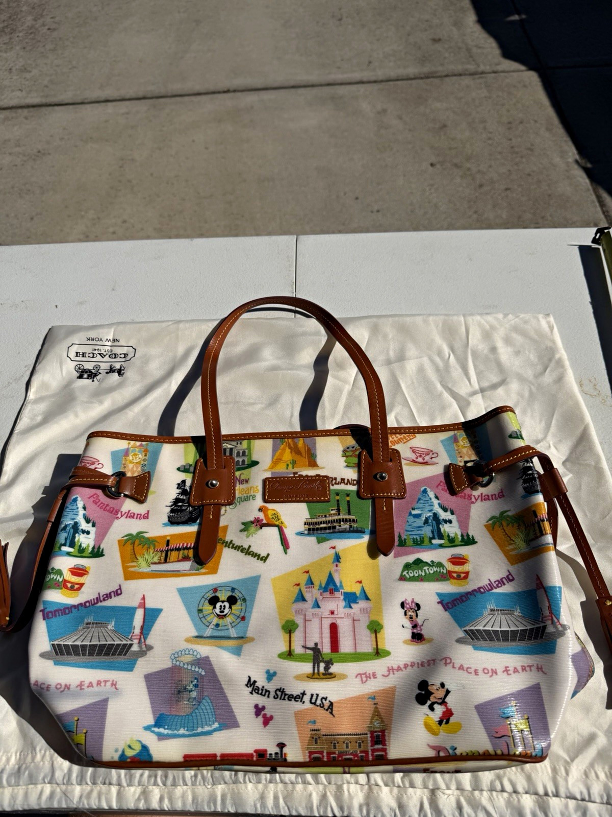 Dooney & Bourke Disney Parks Multicolor Medium Tote Handbag