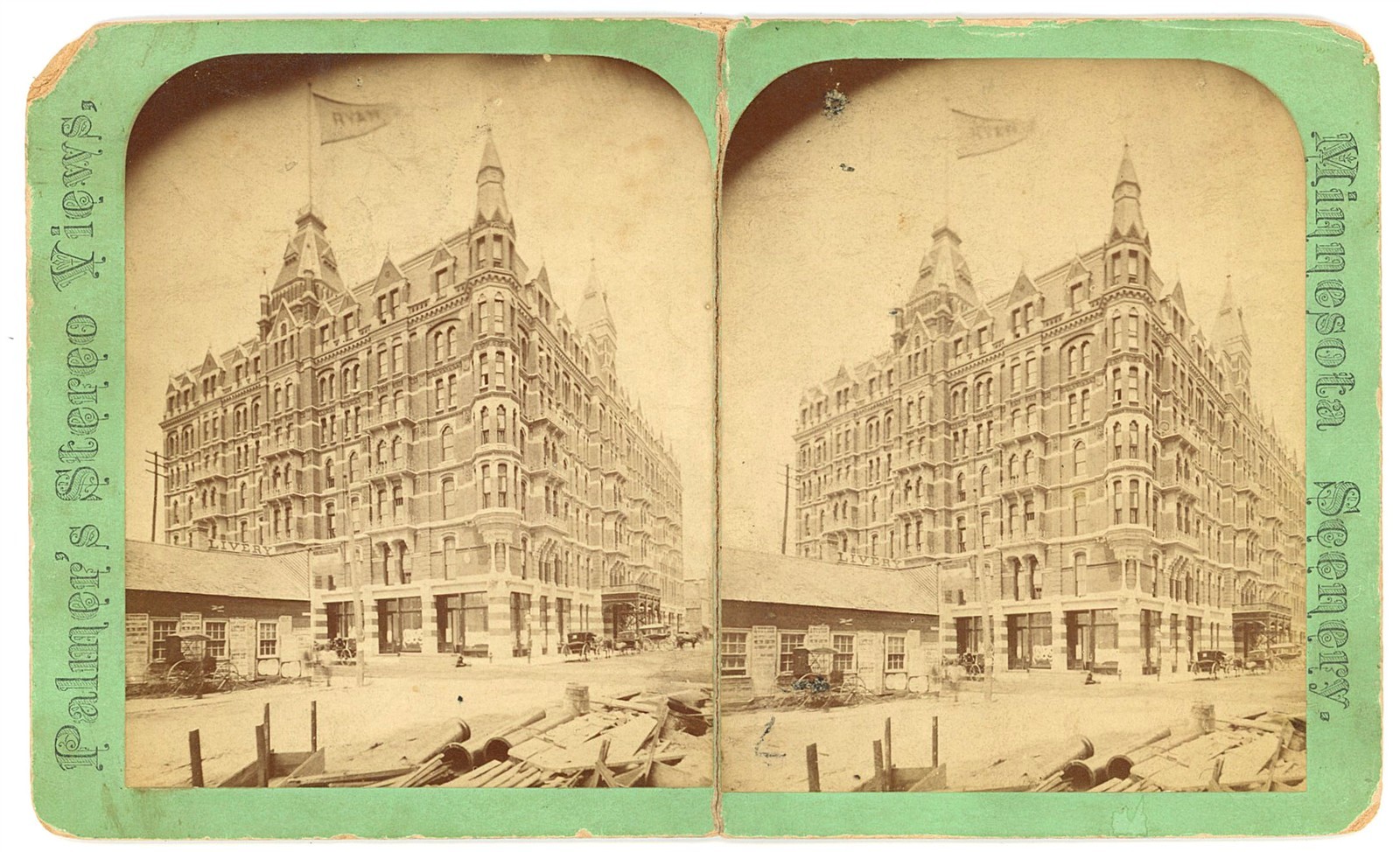 MINNESOTA STEREOVIEW - St Paul - Ryan Hotel - AA Palmer 1870s