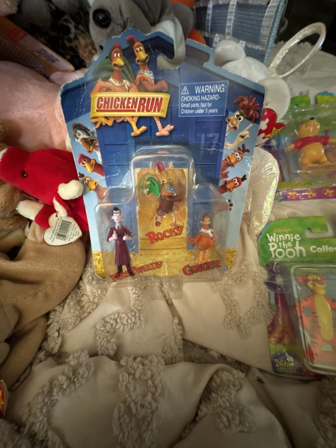 New CHICKEN RUN Figures Toys Mac Rocky Fowler, 2000 Dreamworks Playmates 40201