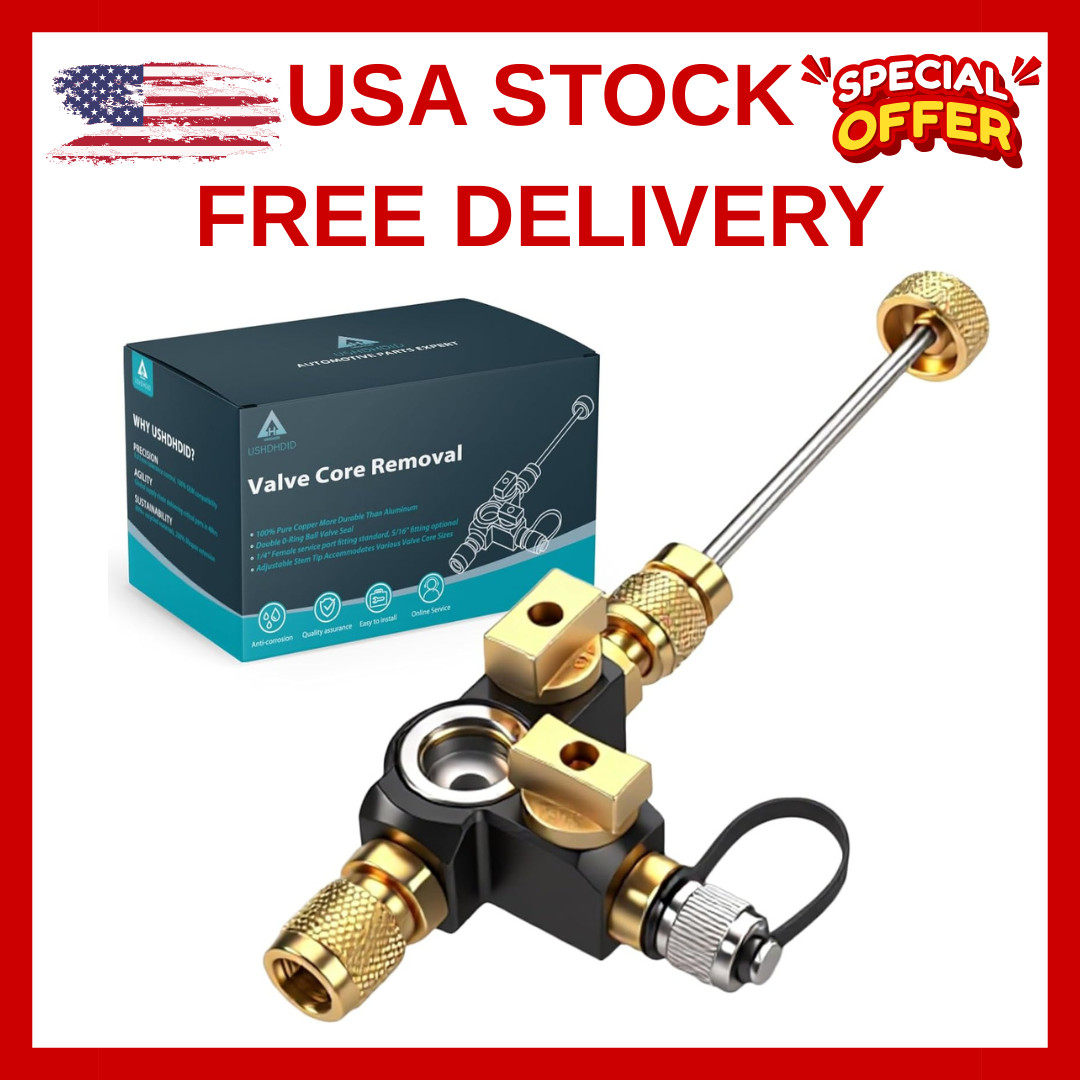 VC2G 1/4″ Valve Core Removal Tool Dual Valve with Sight Glass - Vacuum-Rated 20 VC2G 1/4″ Valve Core Removal Tool Dual Valve with Sight Glass - Vacuum-Rated 20