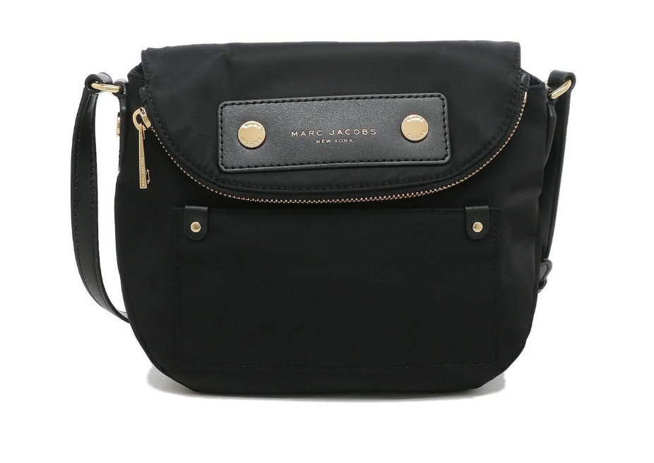 New Marc Jacobs Preppy Nylon Mini Natasha Cross Body Bag - Black
