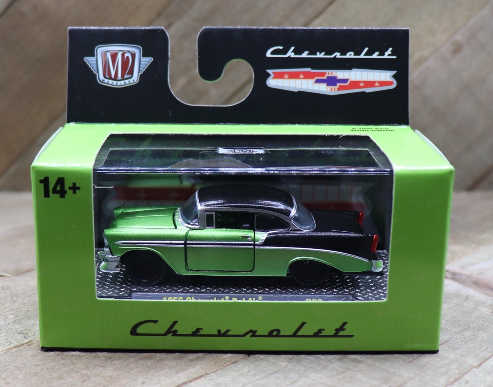 M2 Machines 1:64 1956 Chevy Bel Air Diecast Limited Edition Green/Black 👀