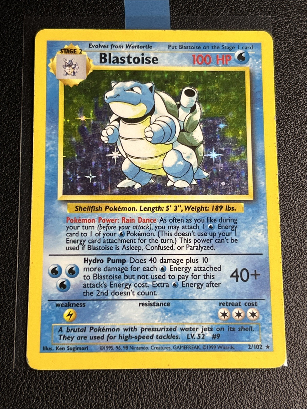 Blastoise 2/102 Holo Rare Base Set Unlimited Pokemon MP Blastoise 2/102 Holo Rare Base Set Unlimited Pokemon MP