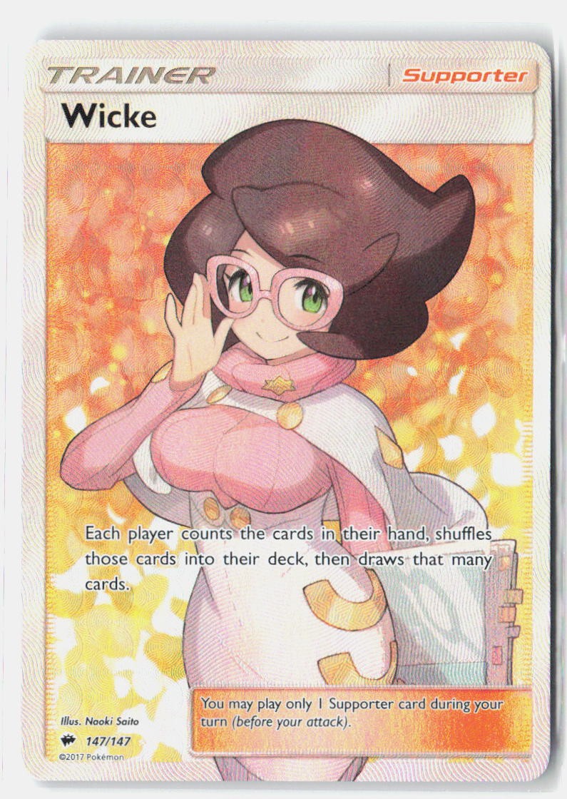Pokemon Wicke (Full Art) SM - Burning Shadows #147/147 NM