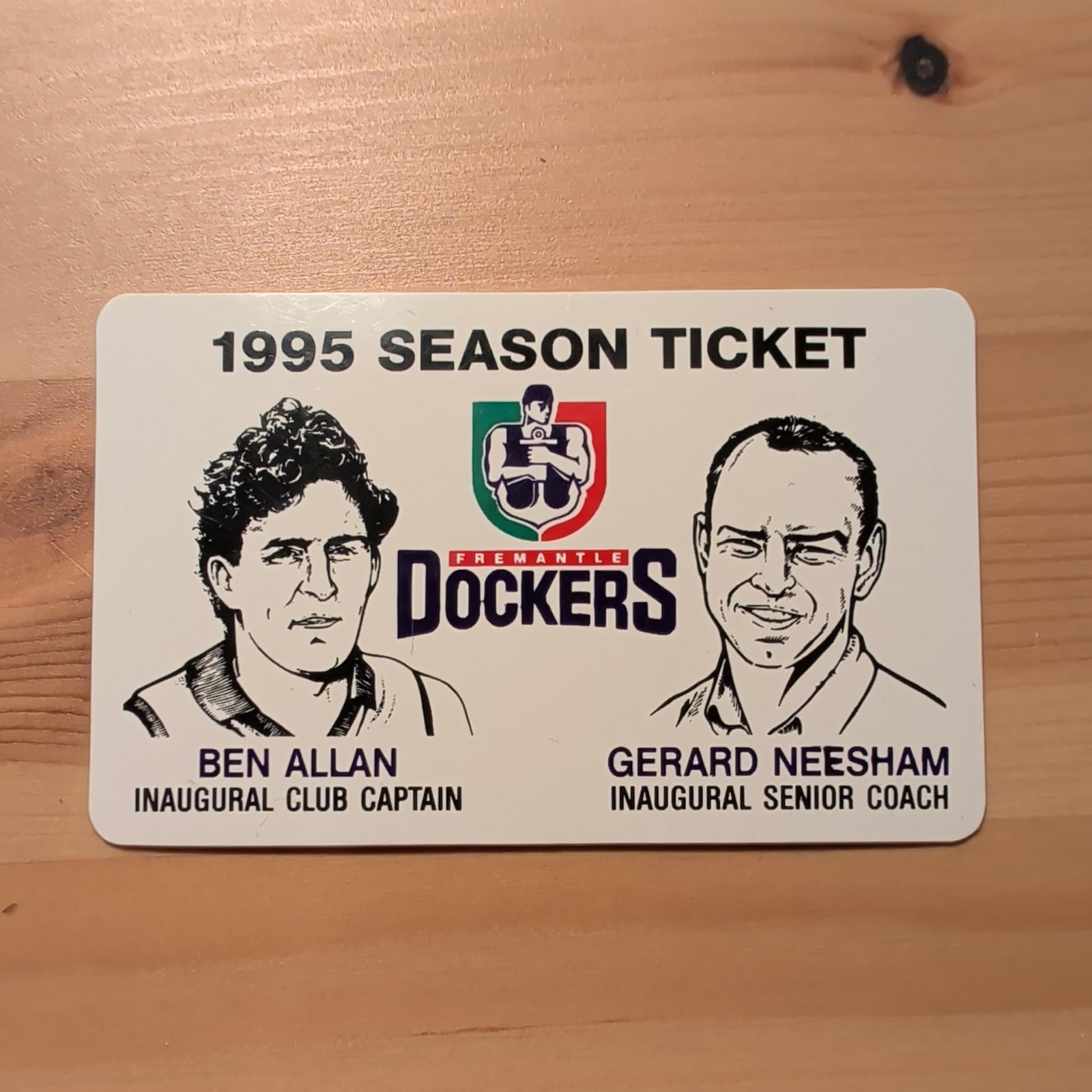 FREMANTLE DOCKERS ORIGINAL INAUGURAL 1st SEASON 1995 Rare Unused