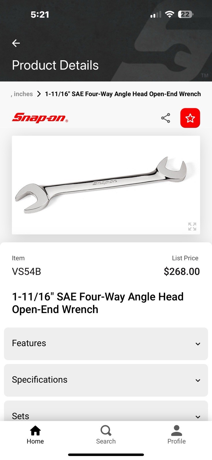 Snap-on Tools USA NEW 1-11/16\