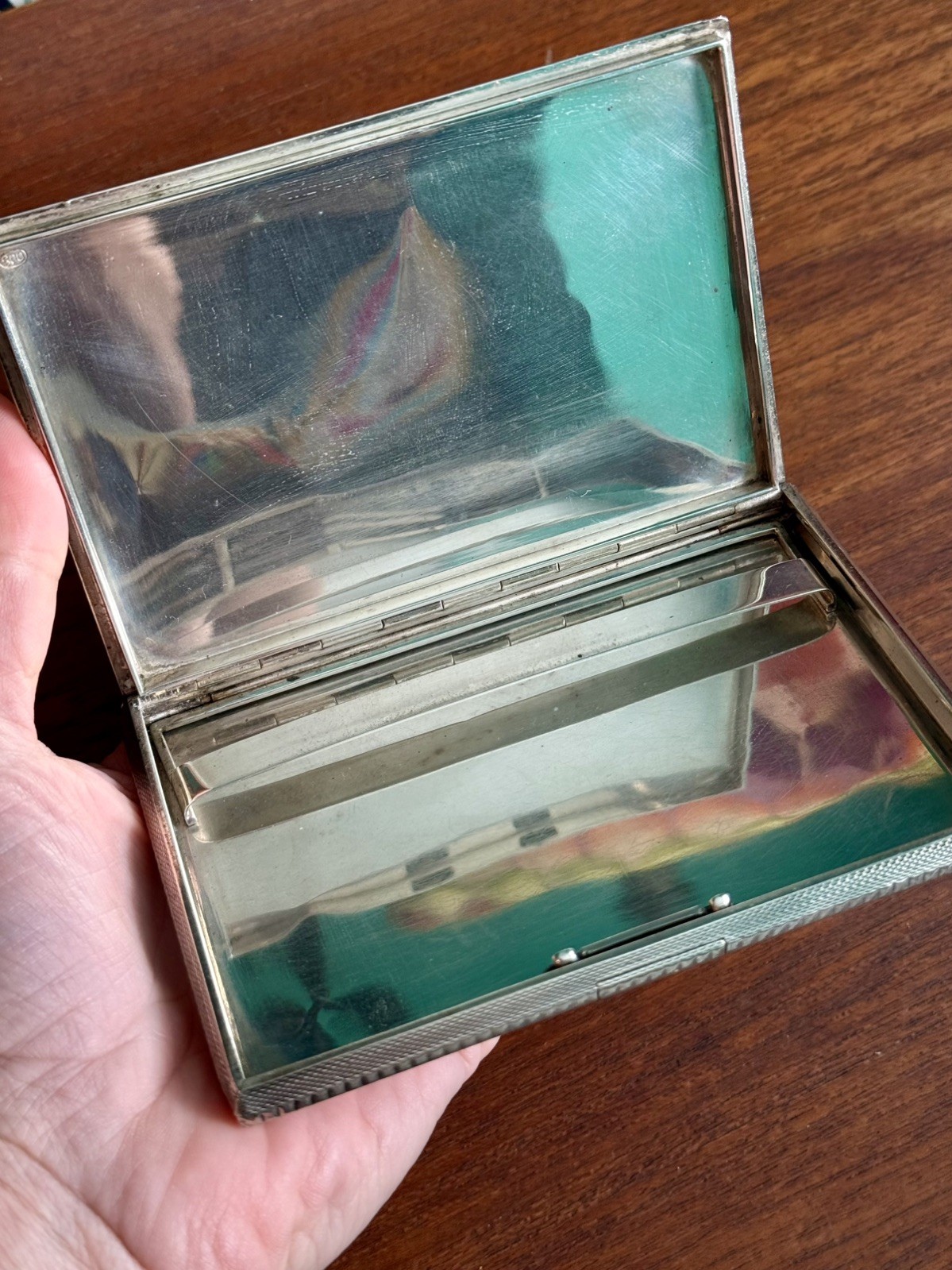 Sterling Silver , 800  Cigarette Case 176g business card holder 