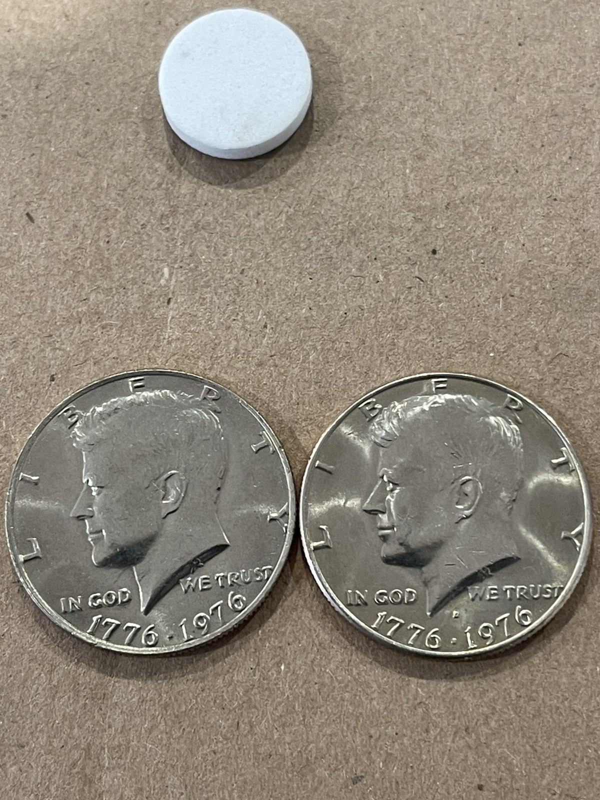 1976 P&D Kennedy Bicentennial Half Dollar -Nice Rim-Two Coins Set-Free Shipping 