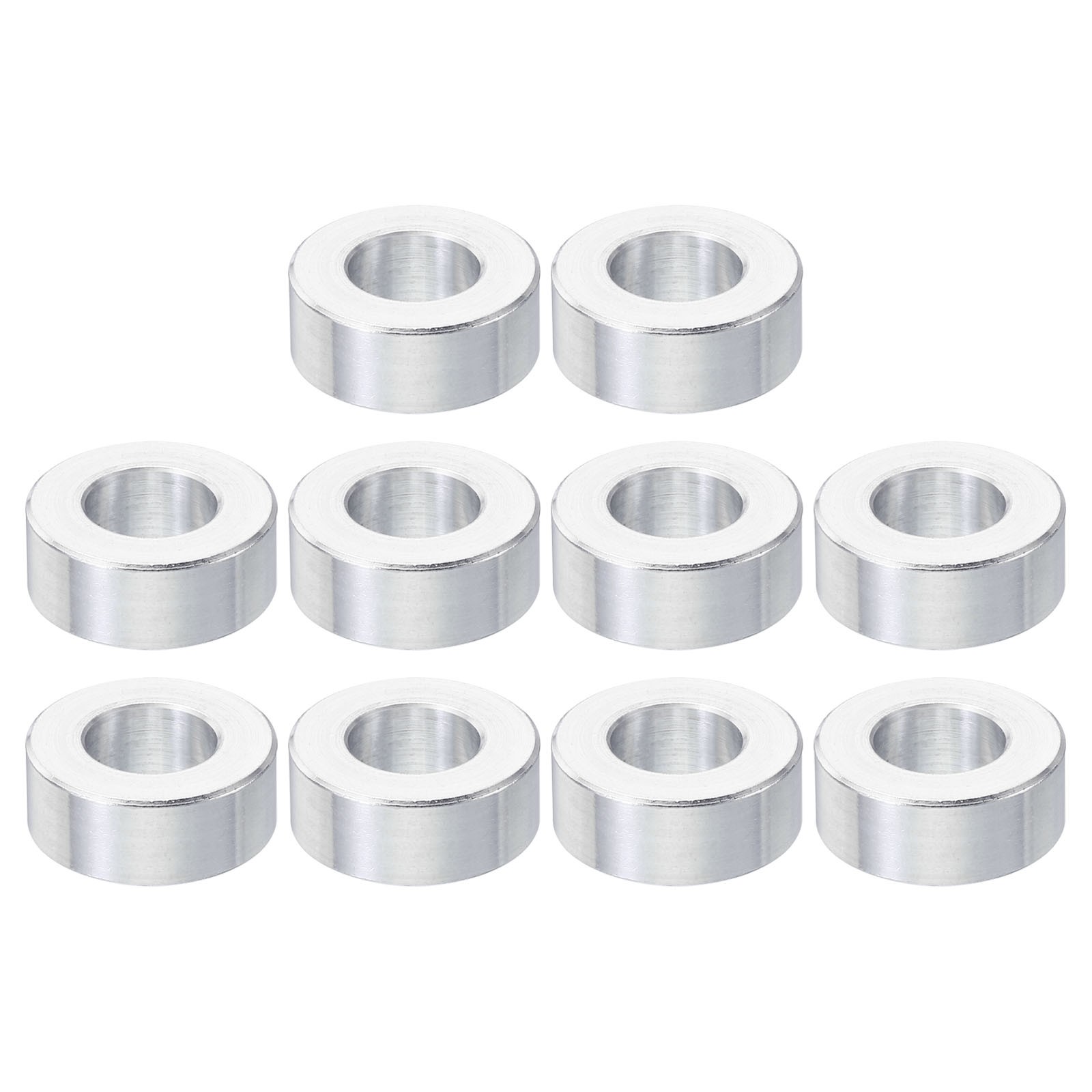 M10 Aluminum Spacers, 10 Pcs Metal Spacer Aluminum 10.5mm ID x 20mm OD x 8mm L