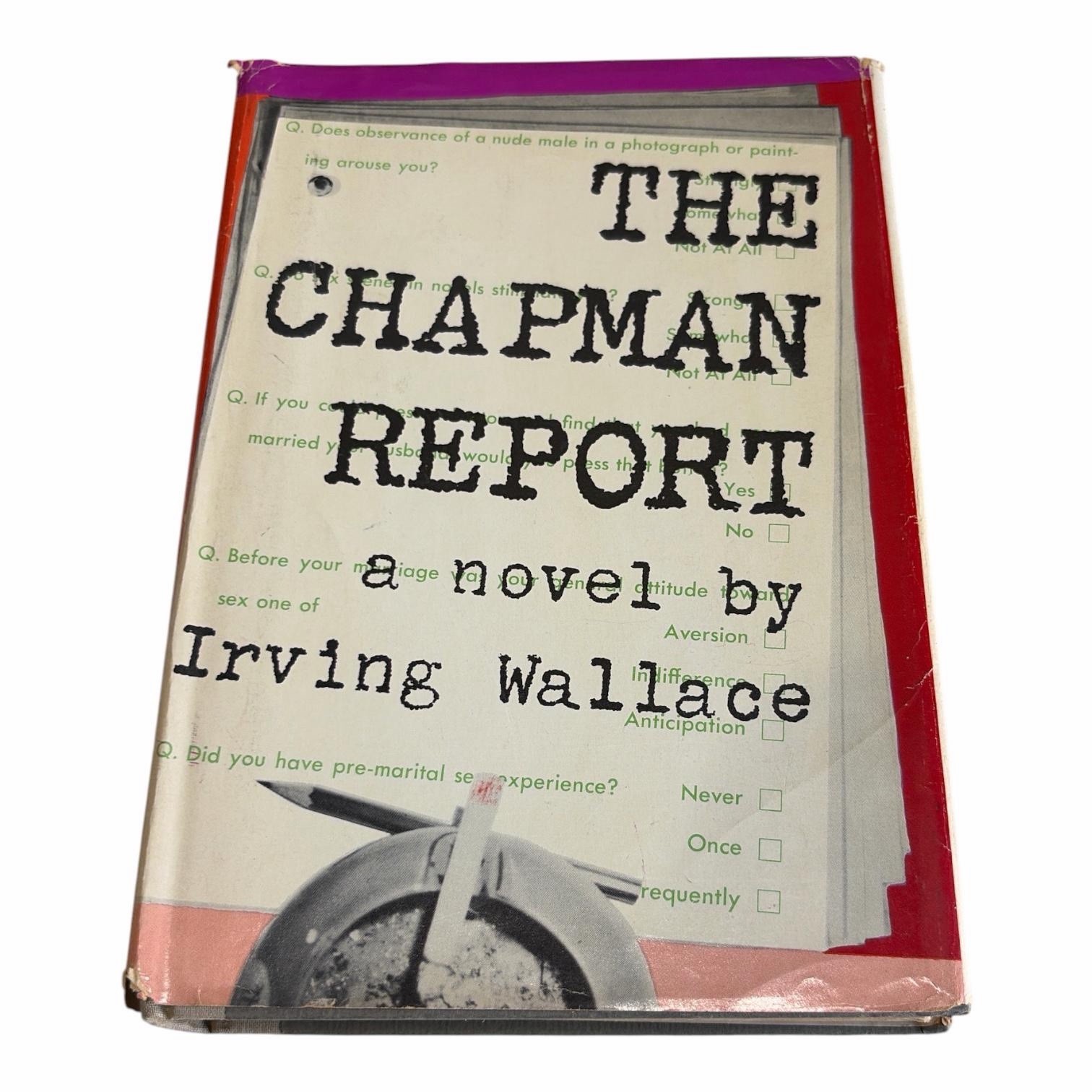 The Chapman Report Irving Wallace SIGNED 1960 1st Edition 1st Printing HC DJ