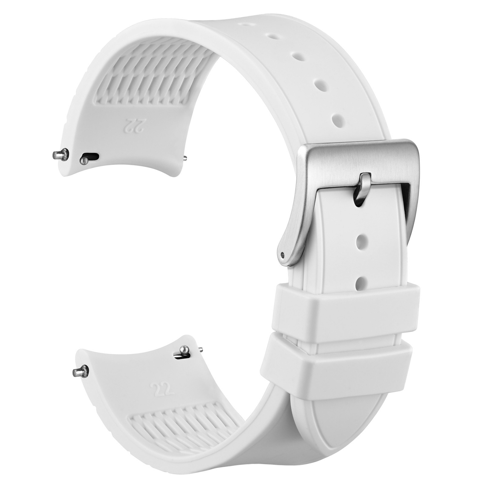 WOCCI Silicone Watch Band for Men, Quick Release Replacement Strap Width 20 22mm