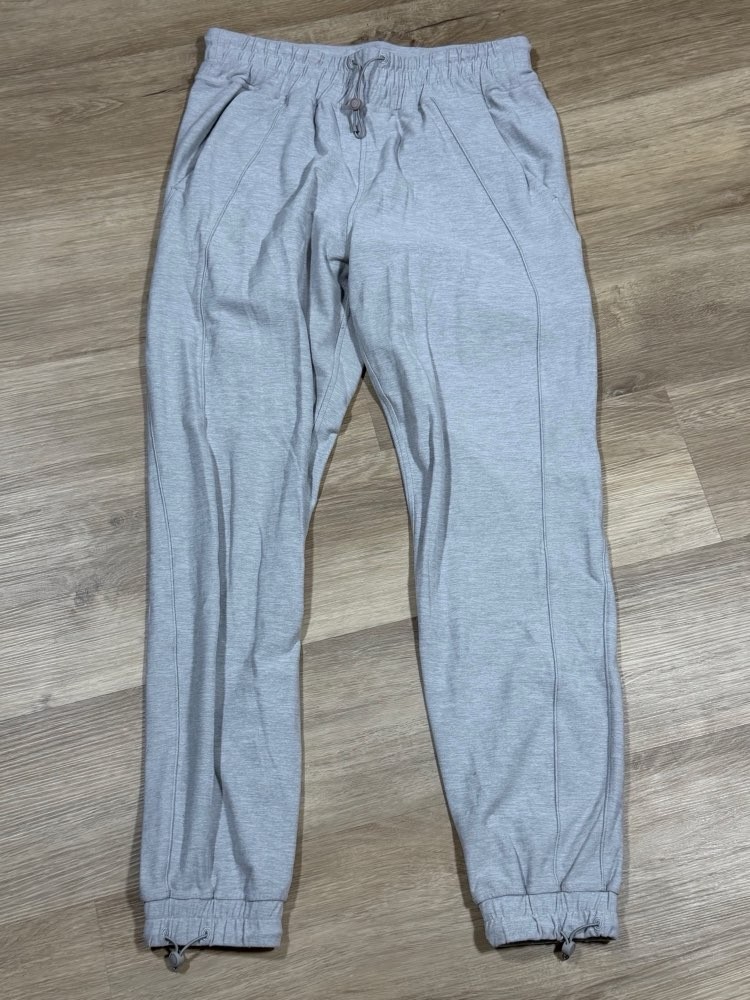 Lululemon Ready to Rulu Cinch Jogger Pants Heathered Light Gray Women\'s Size 8