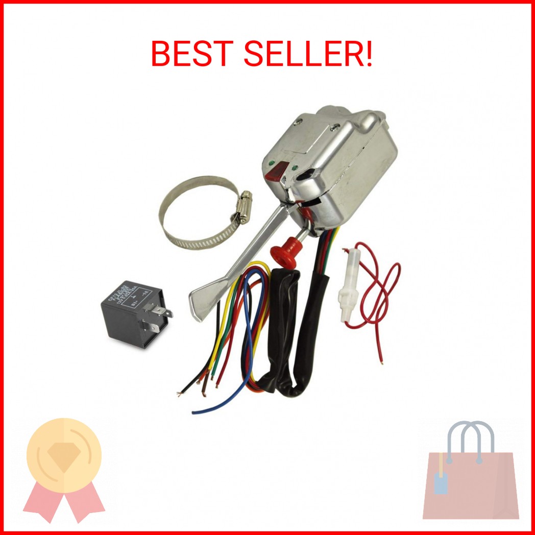 ANTO 12V Universal Chrome Street Hot Rod Turn Signal Switch for Ford GM Buick St