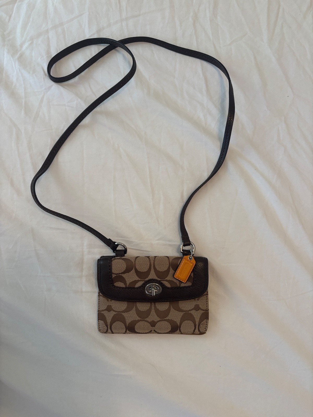 Coach Park Signature Dylan Crossbody Wallet SV/Khaki/Mahogany