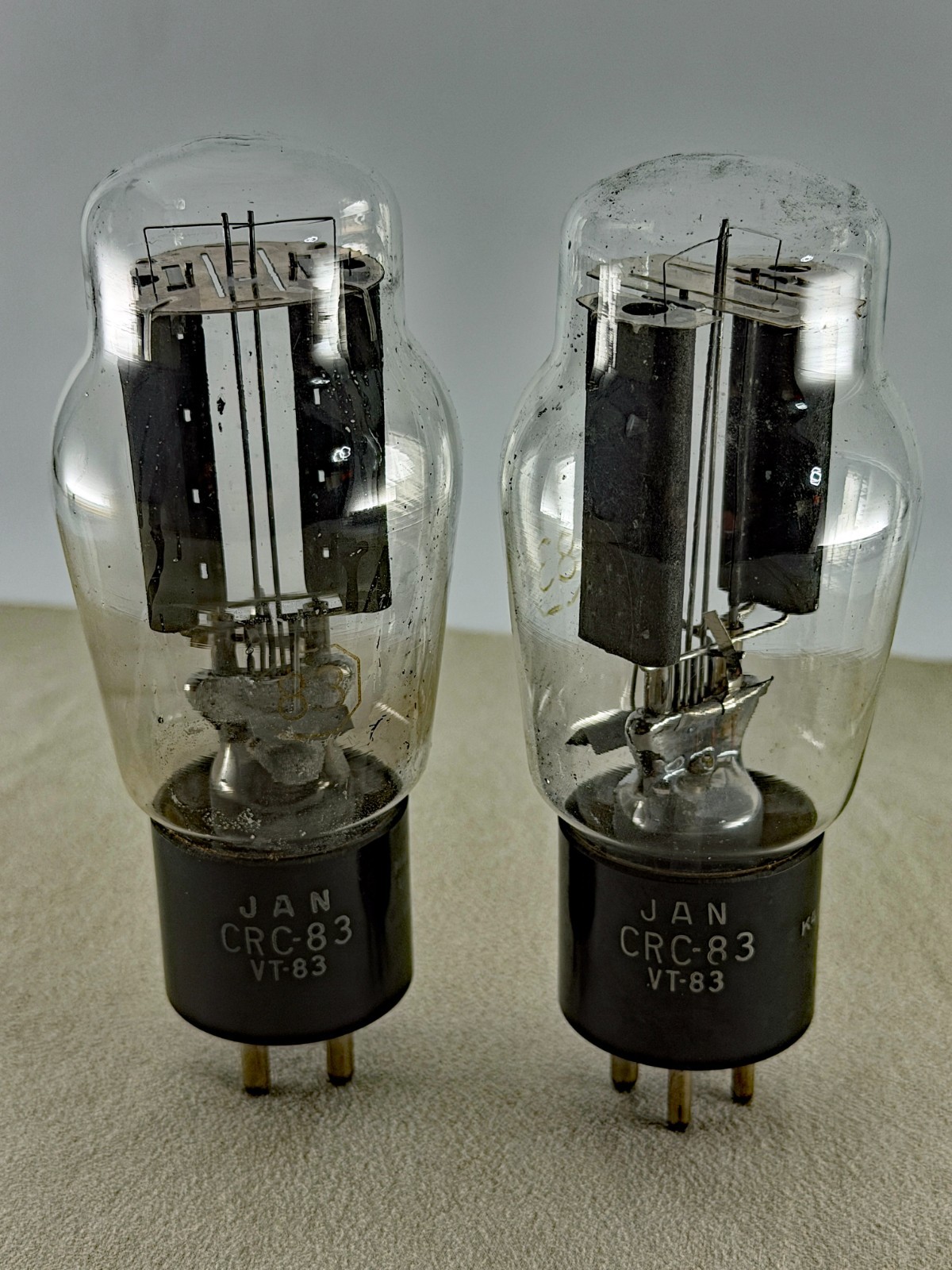 Matched Balanced Pair RCA JAN-CRC-83 Mil Spec Rectifiers Test Strong TV-7B/U
