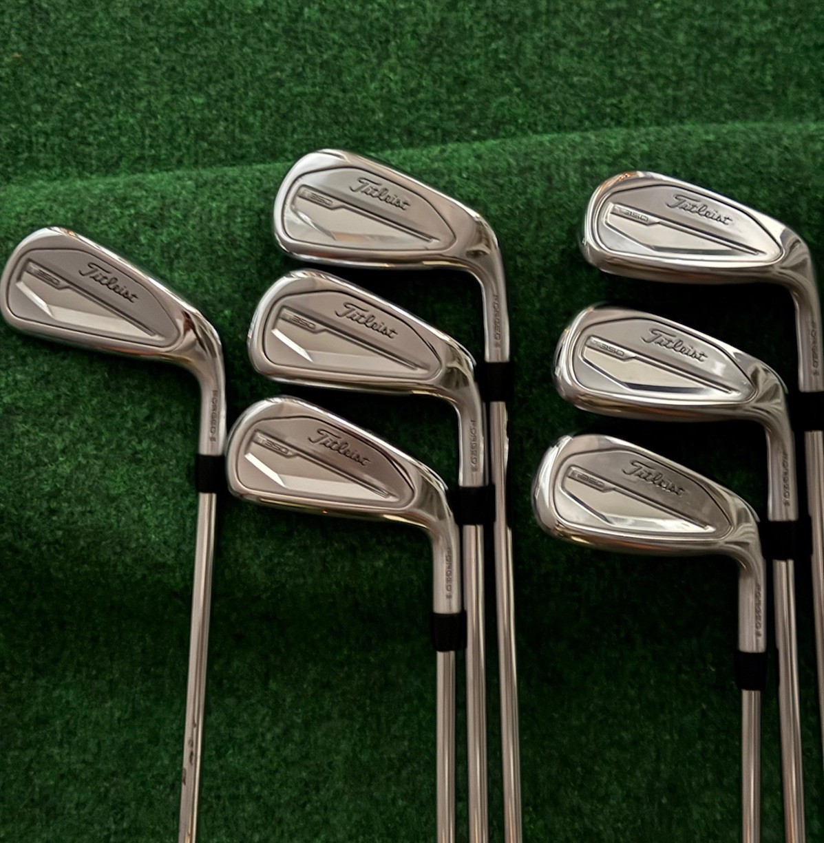 Titleist T 350 Irons 5-Pw,Aw Rt Hand Steel Reg Flex Headcovers included Titleist T 350 Irons 5-Pw,Aw Rt Hand Steel Reg Flex Headcovers included