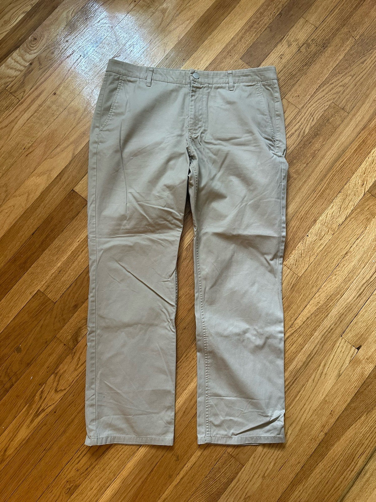 Bonobos Men\'s Straight Leg Washed Chinos Pants Khaki, Size 36x32