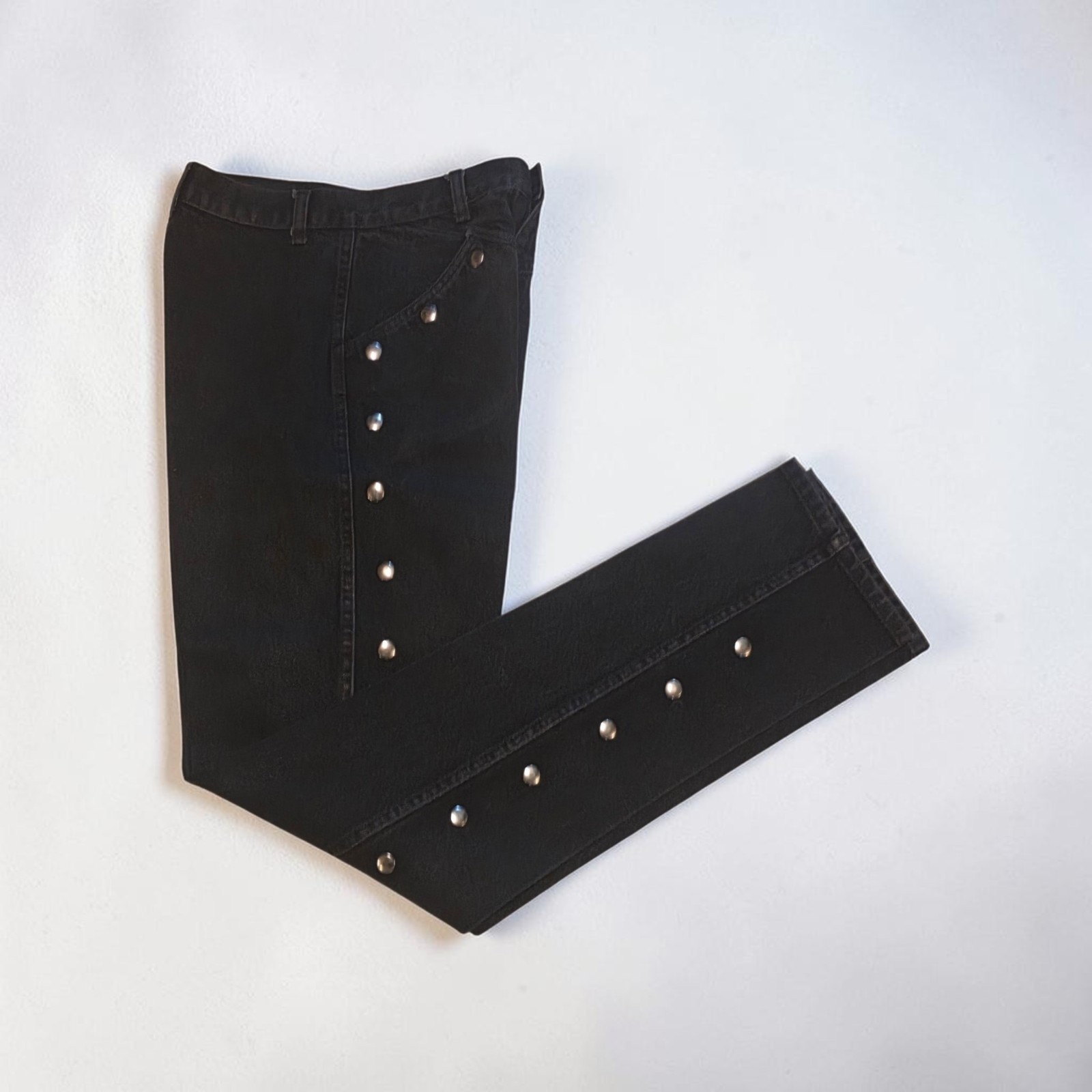 Vintage Rocky Mountain Jeans Women’s 7 Black High Rise Studded Western Denim