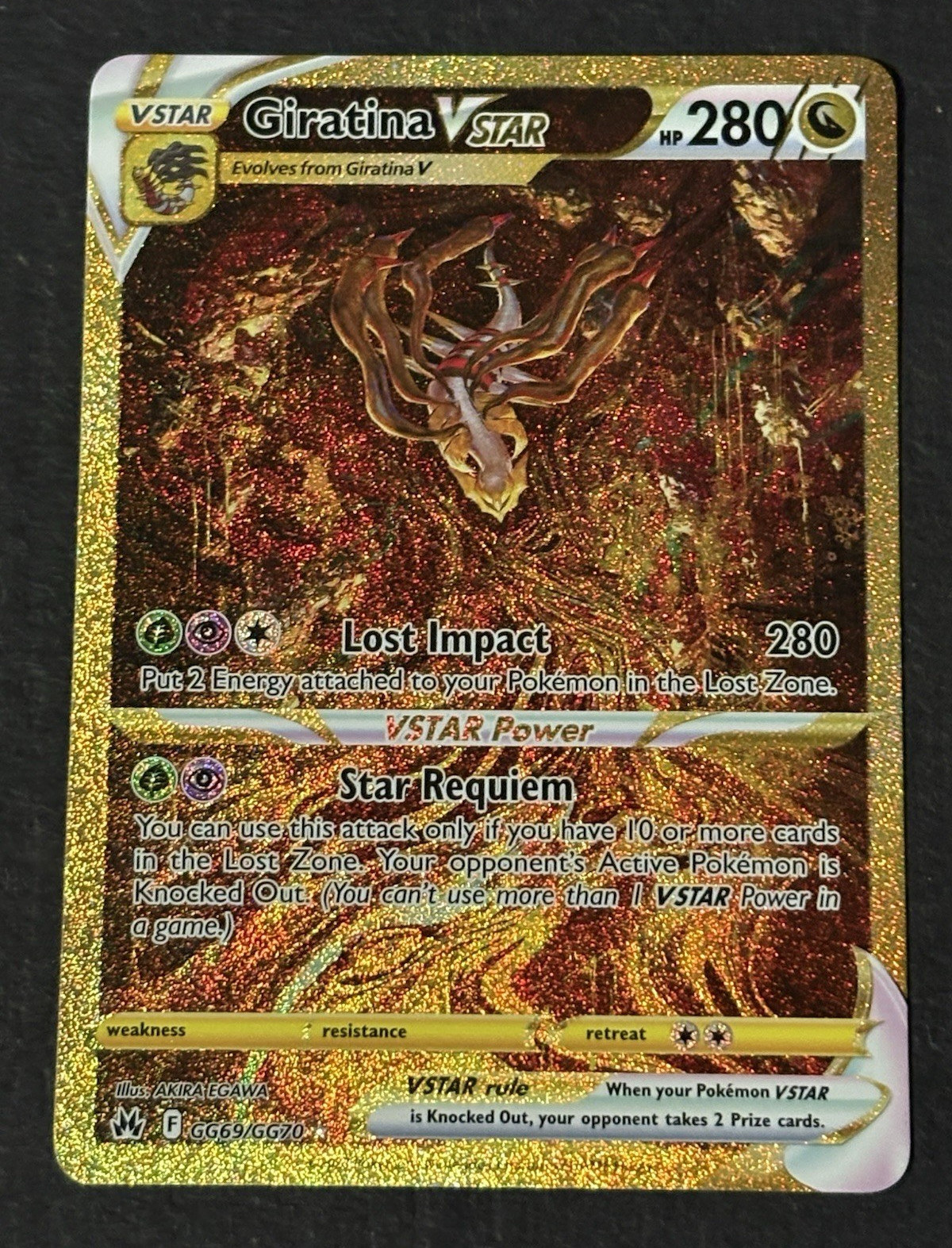 The Pokémon Company Giratina VSTAR GG69/GG70 CZ Galarian Gallery Secret Holo The Pokémon Company Giratina VSTAR GG69/GG70 CZ Galarian Gallery Secret Holo