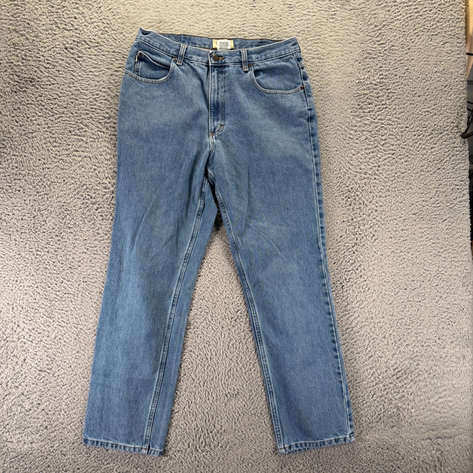 L.L. Bean Double L Jeans Mens 32x30 Blue Cotton Denim Straight Leg Classic Fit