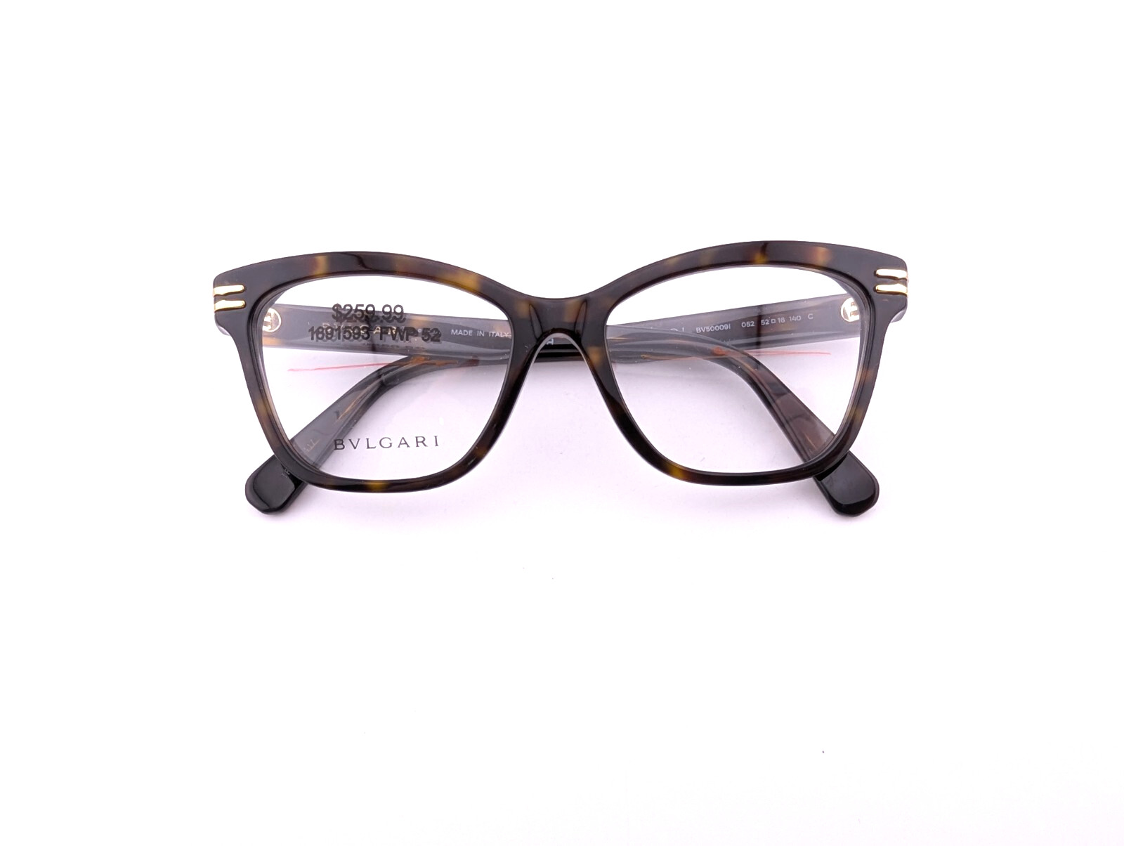 Bvlgari B*ZERO1 Eyeglasses, Frames Only, BV50009I 052, 52-16-140, Plastic, Italy