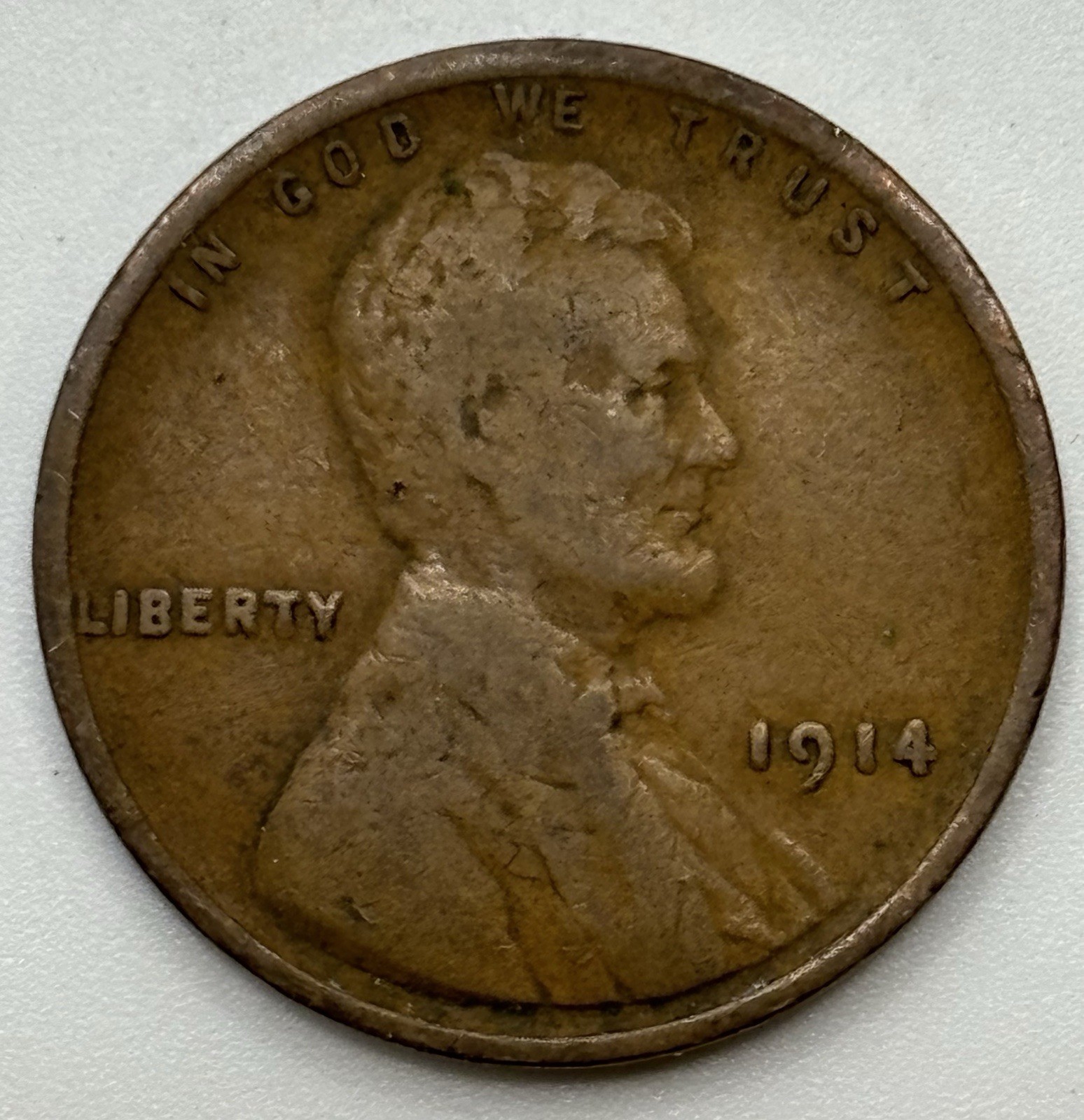 1914 P - Lincoln Wheat Penny - G/VG  X-600