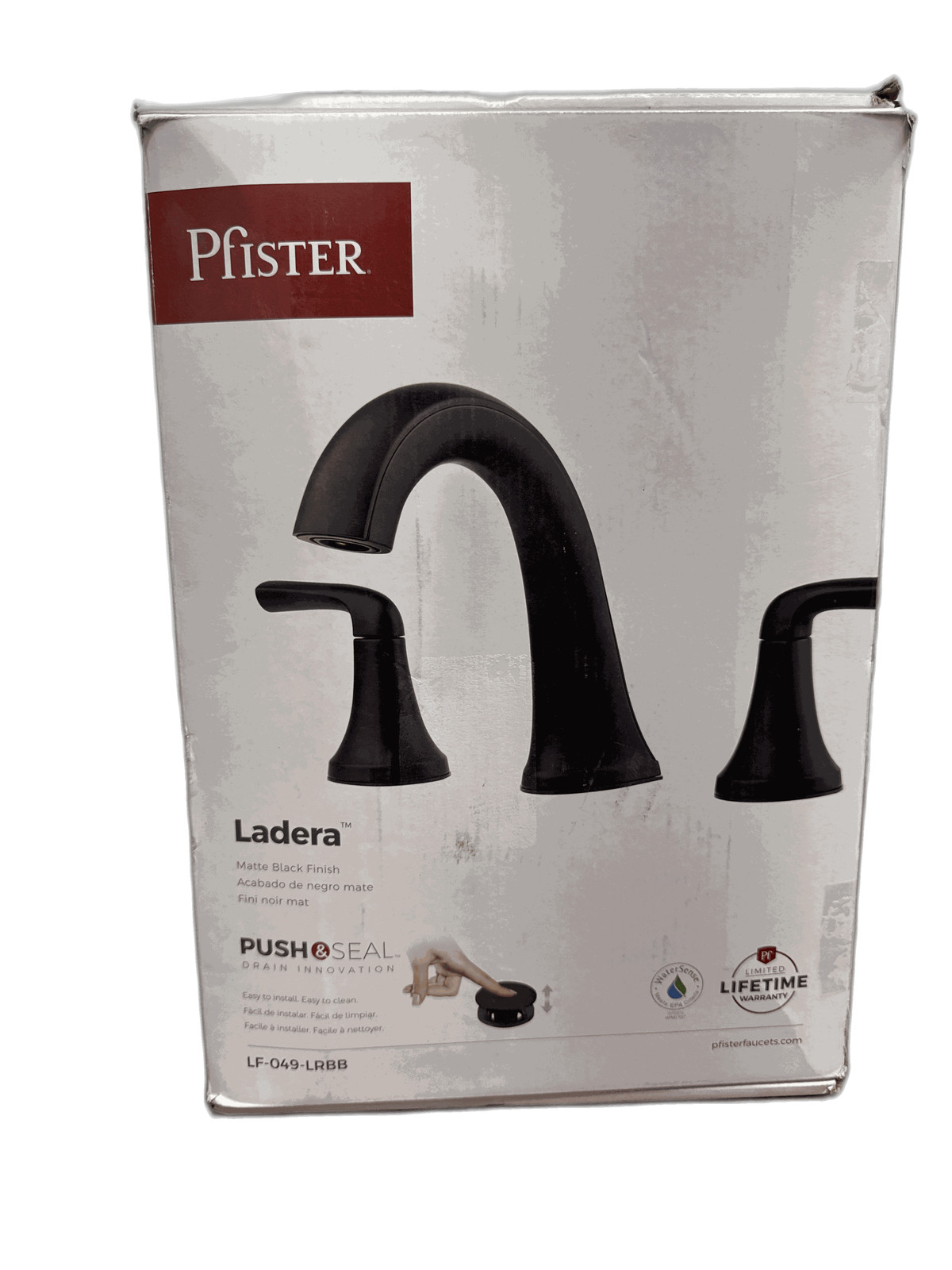 Pfister Ladera 8 in. Widespread Double Handle Bathroom Faucet in Matte Black