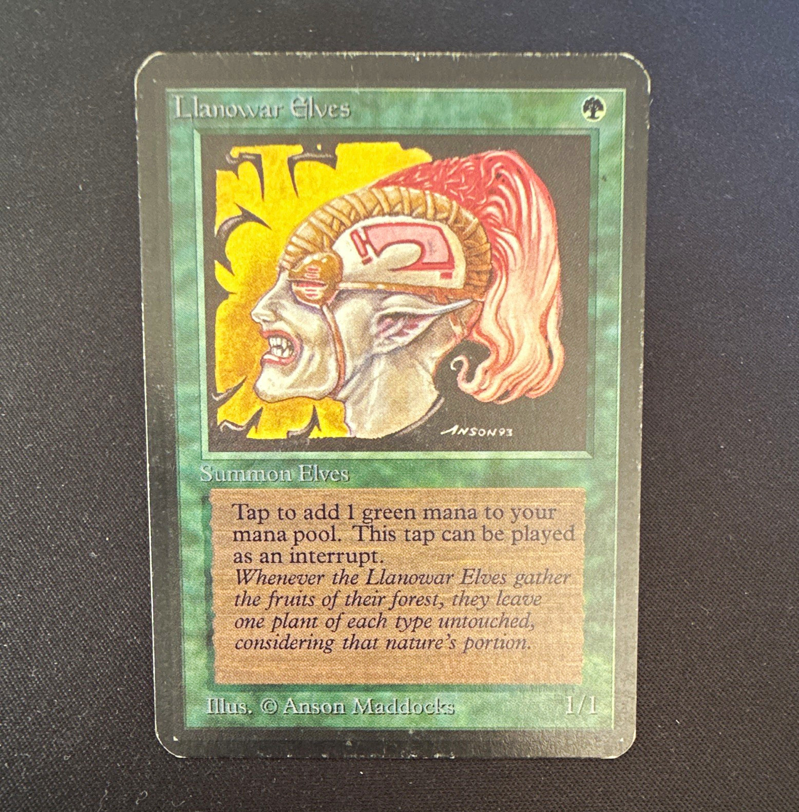 Magic: The Gathering ALPHA EDITION Llanowar Elves MP Magic: The Gathering ALPHA EDITION Llanowar Elves MP