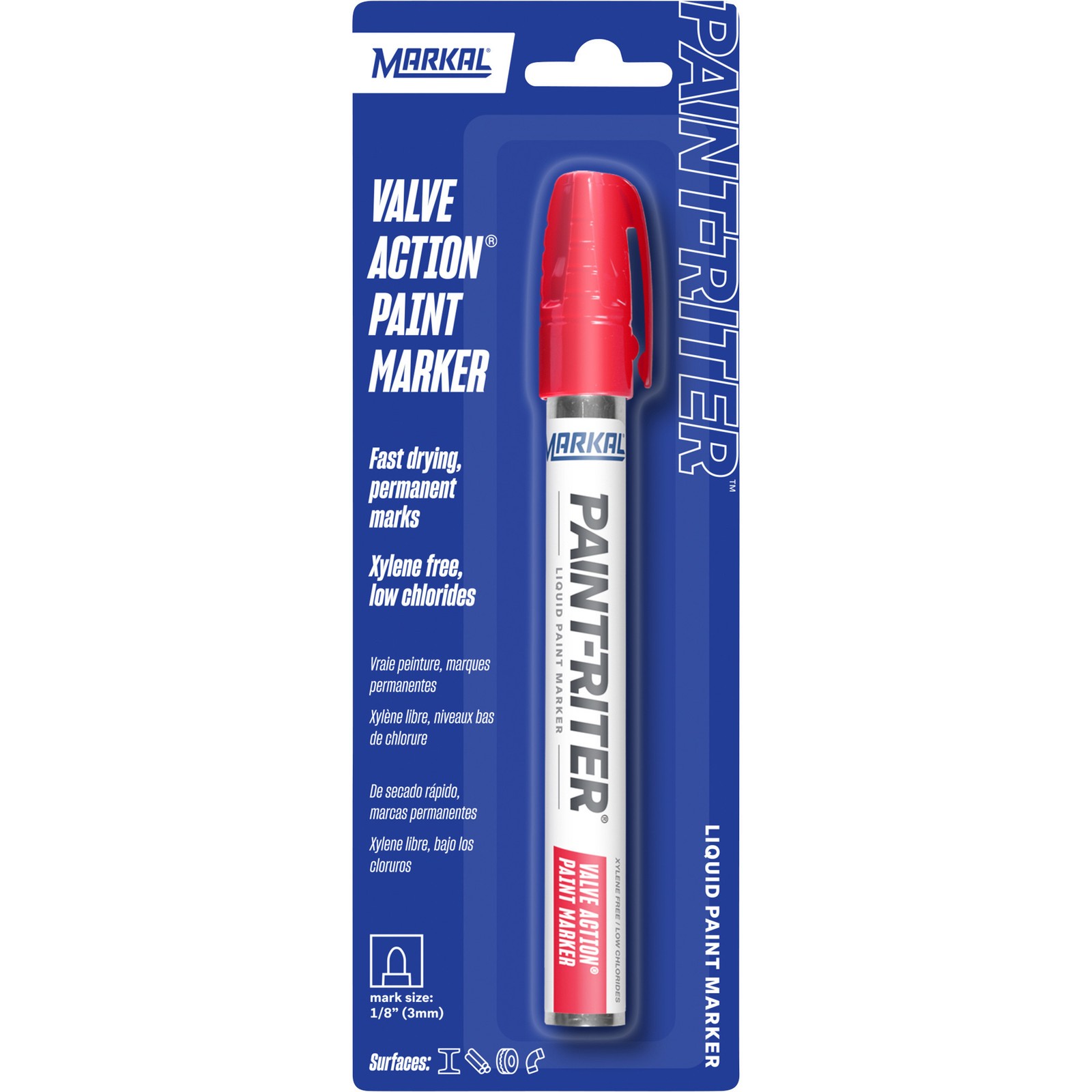 Markal Paint-Riter Valve-Action Red Liquid Paint Marker, Model# 96863 Markal Paint-Riter Valve-Action Red Liquid Paint Marker, Model# 96863