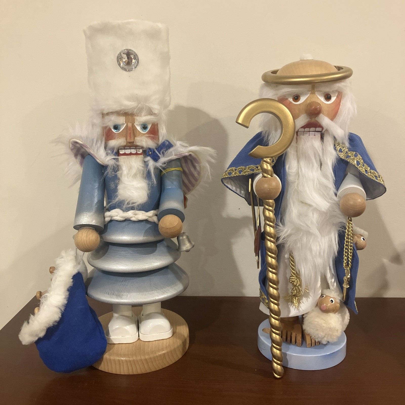 Lot Of 2 Steinbach Nutcrackers St. Peter & Grandfather Frost Lot Of 2 Steinbach Nutcrackers St. Peter & Grandfather Frost