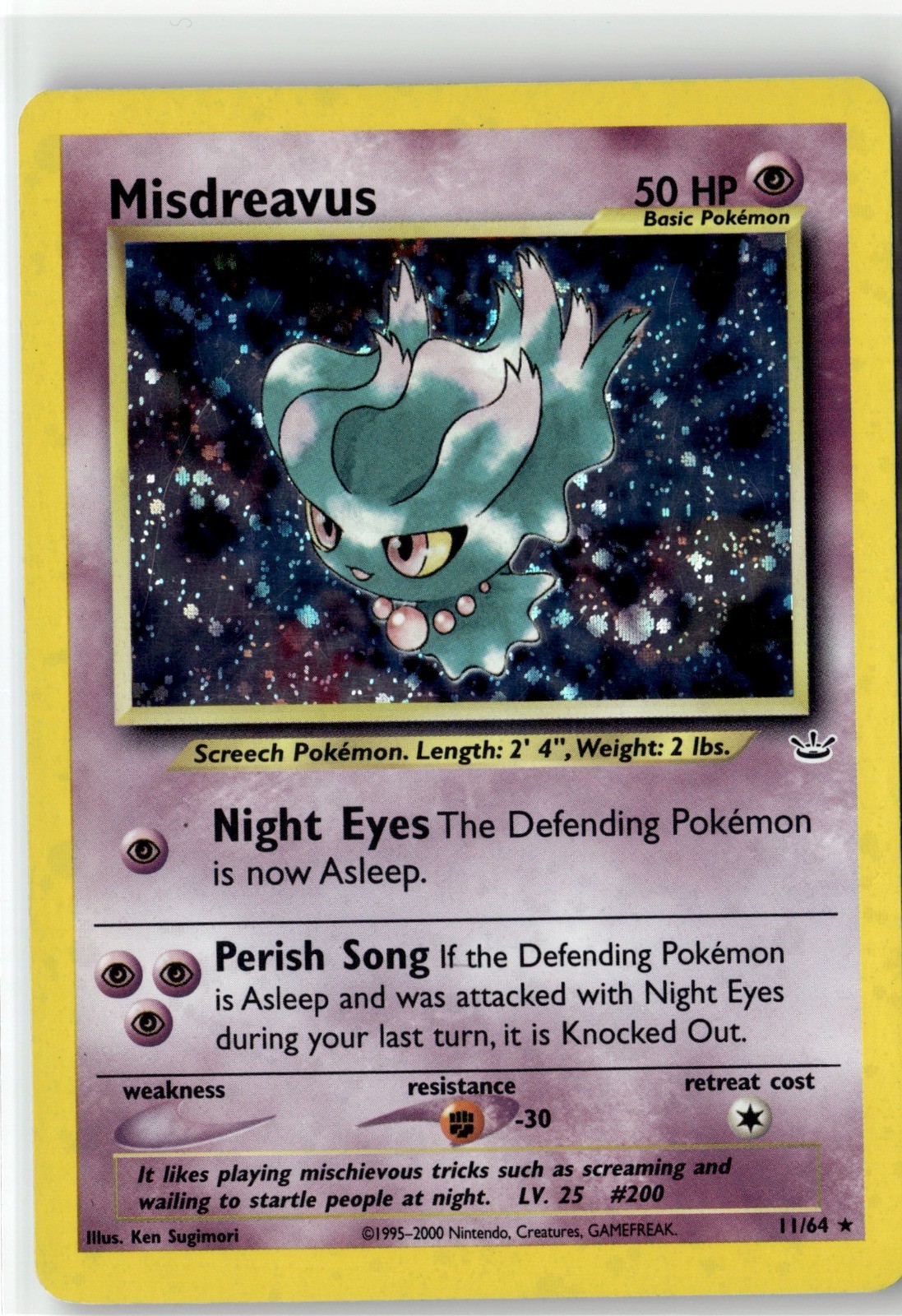 Misdreavus Holo Rare Neo Revelation 11/64 Unlimited LP Misdreavus Holo Rare Neo Revelation 11/64 Unlimited LP