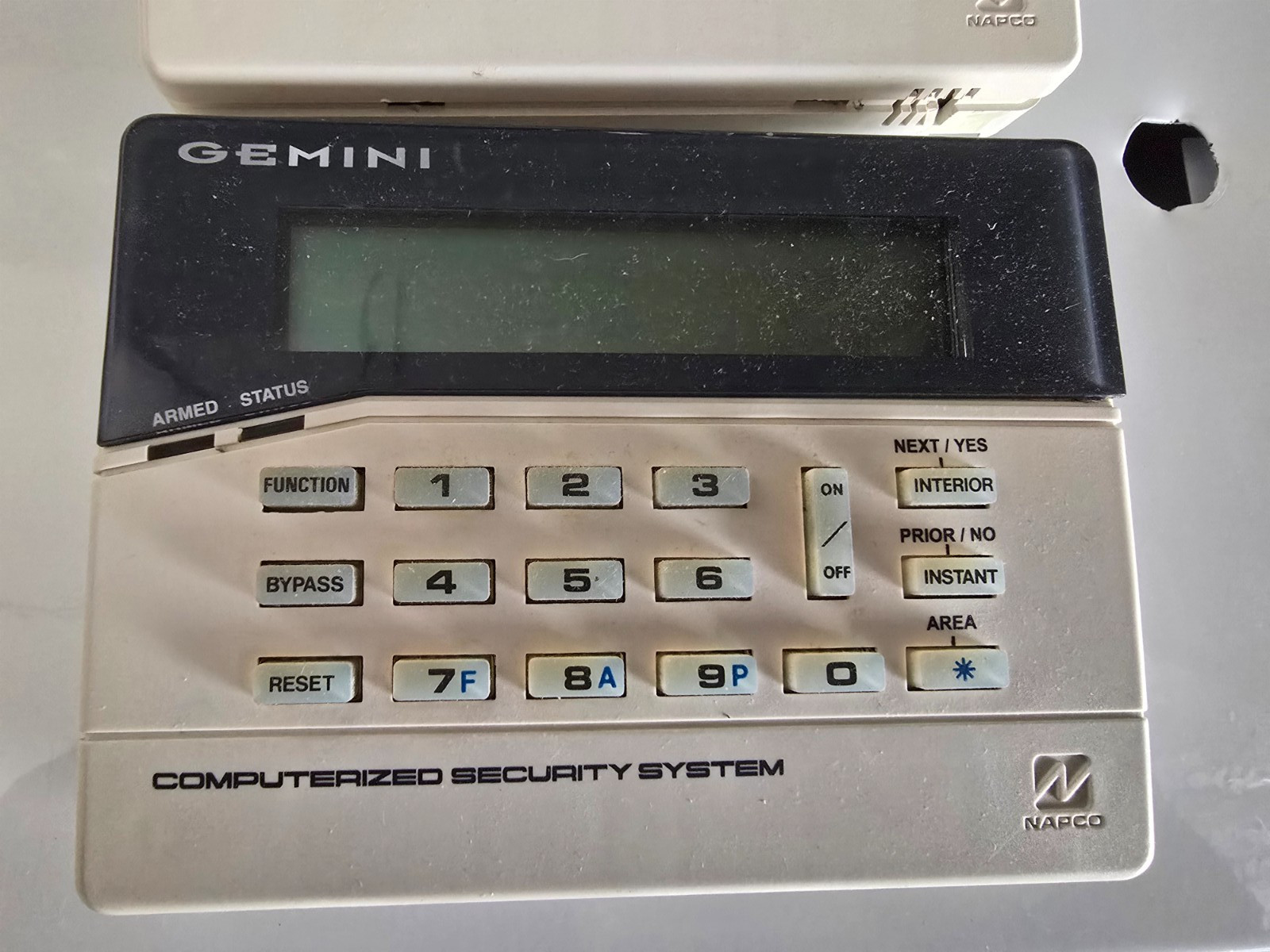 NAPCO GEMINI GEM-RP1CAE2 ALPHA MENU WALL MOUNT CONTROL KEYPAD