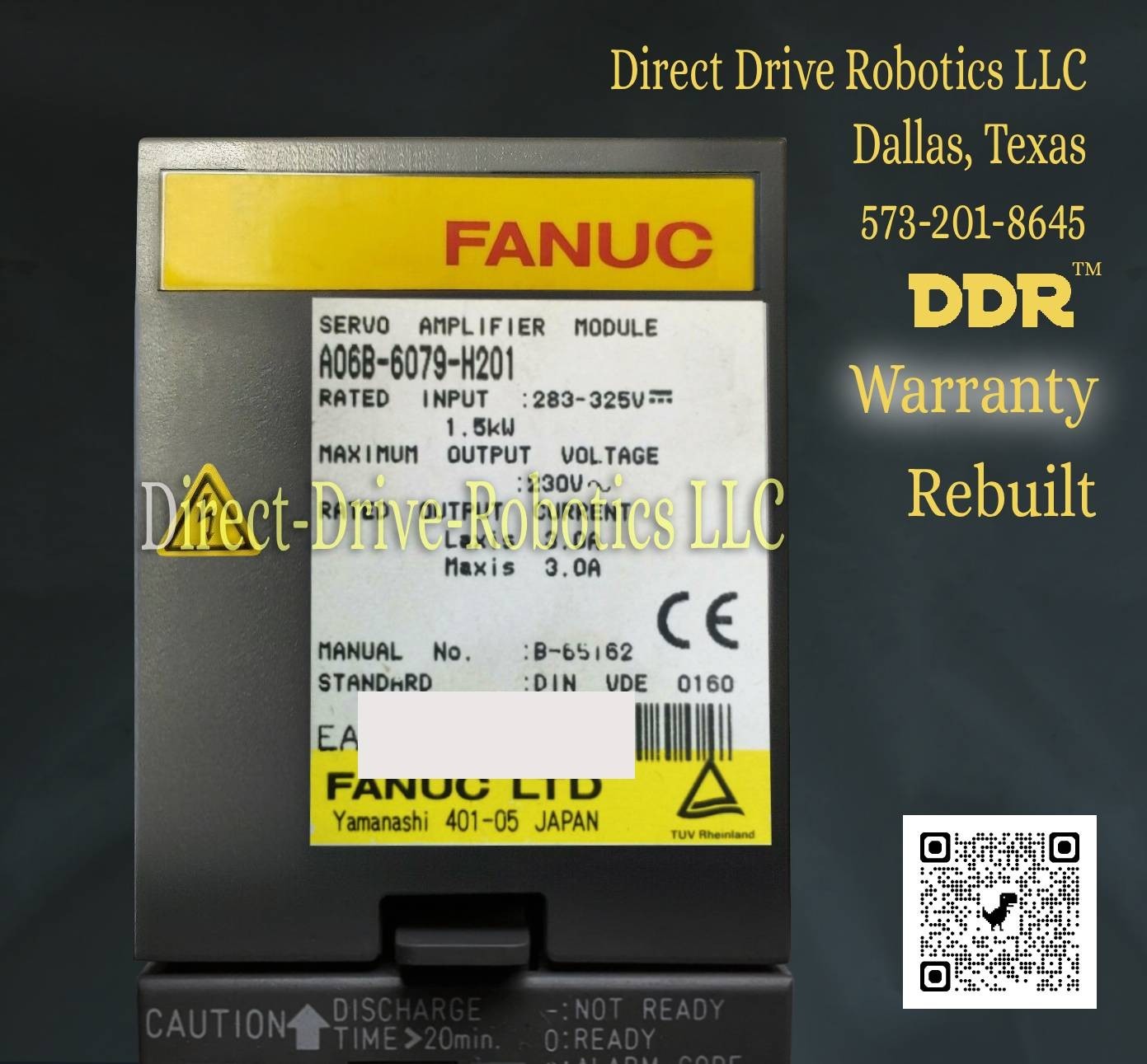 **12mo Warranty**Same Day Shipping Avail.**REBUILT** Fanuc A06B-6079-H201