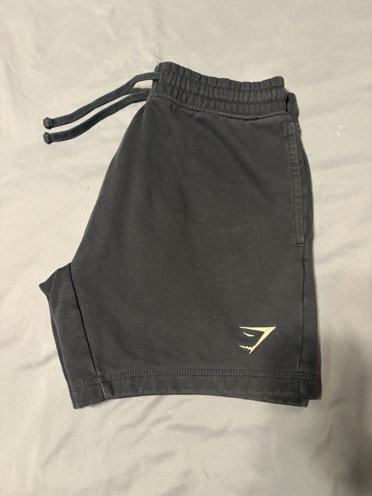 Gymshark Men\'s Medium Fleece Black Shorts 7 “ Inseam Drawstring