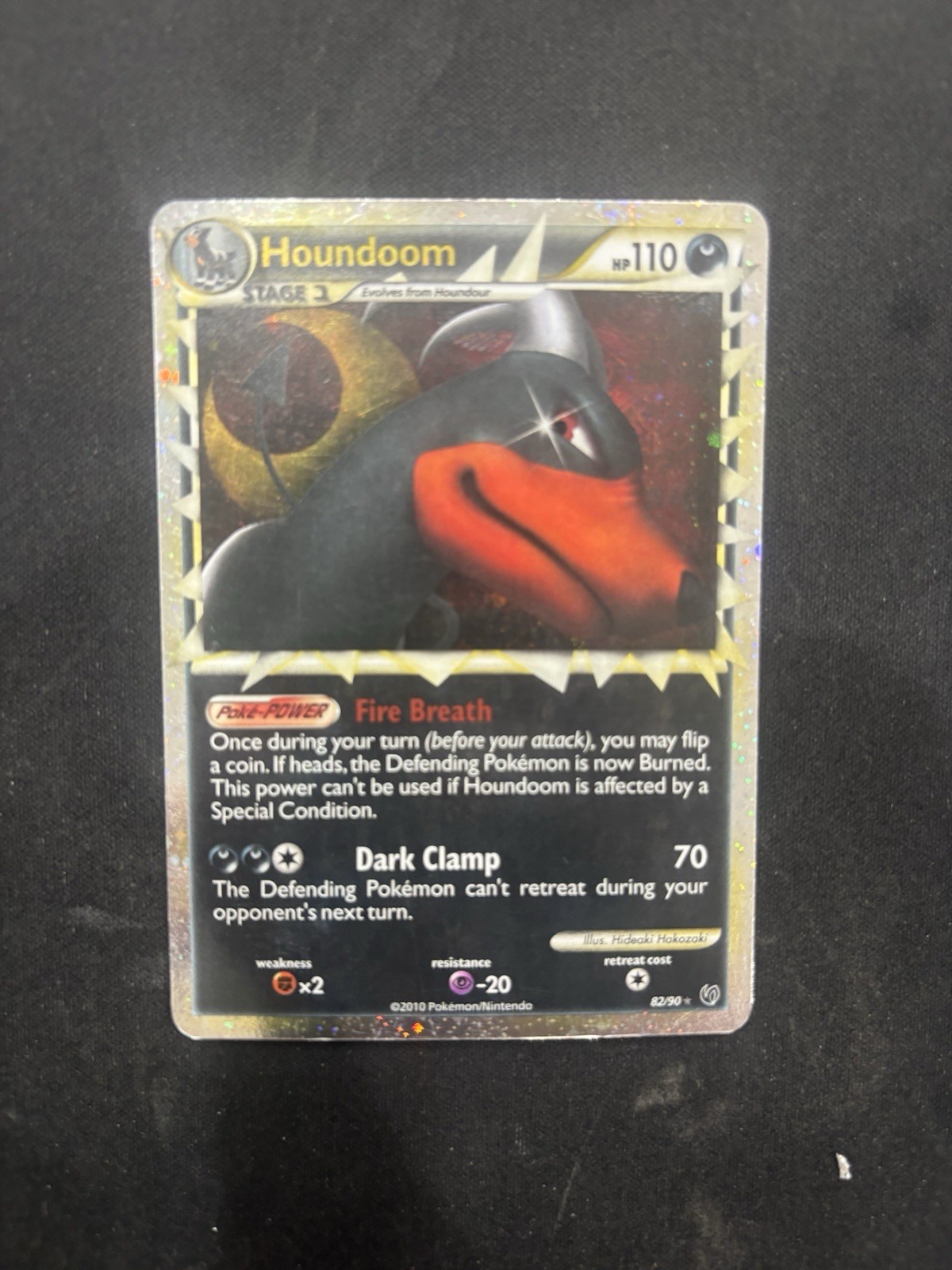 Houndoom (Prime) Ultra Rare Undaunted 82/90 LP Hideaki Hakozaki Holo Houndoom (Prime) Ultra Rare Undaunted 82/90 LP Hideaki Hakozaki Holo