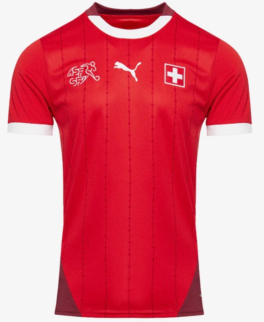 PUMA Switzerland Home Red 2024 Soccer Jersey