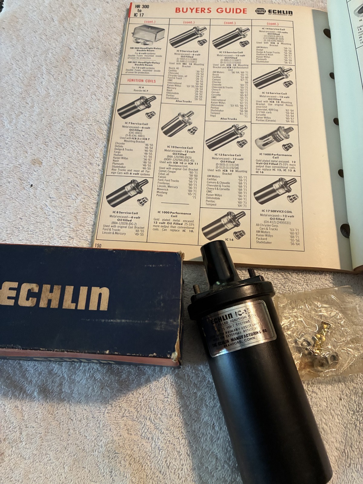 New NAPA Echlin 12V Ignition Coil 1960s-71 Cadillac Chevy GMC Olds Pontiac V8 New NAPA Echlin 12V Ignition Coil 1960s-71 Cadillac Chevy GMC Olds Pontiac V8