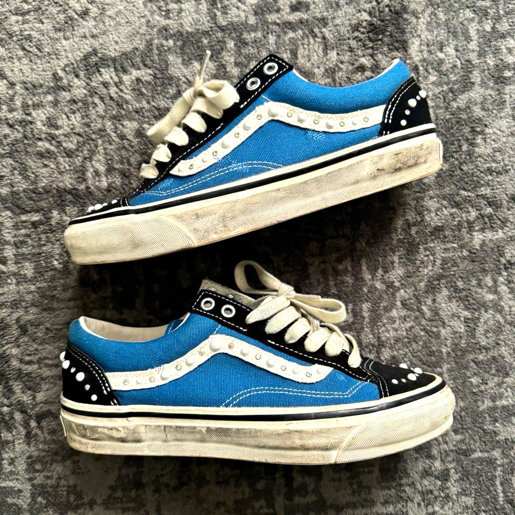 VANS LX Old Skool 36 Blue/Black Skateboarding Shoes Men's US 8 Medium D VANS LX Old Skool 36 Blue/Black Skateboarding Shoes Men's US 8 Medium D