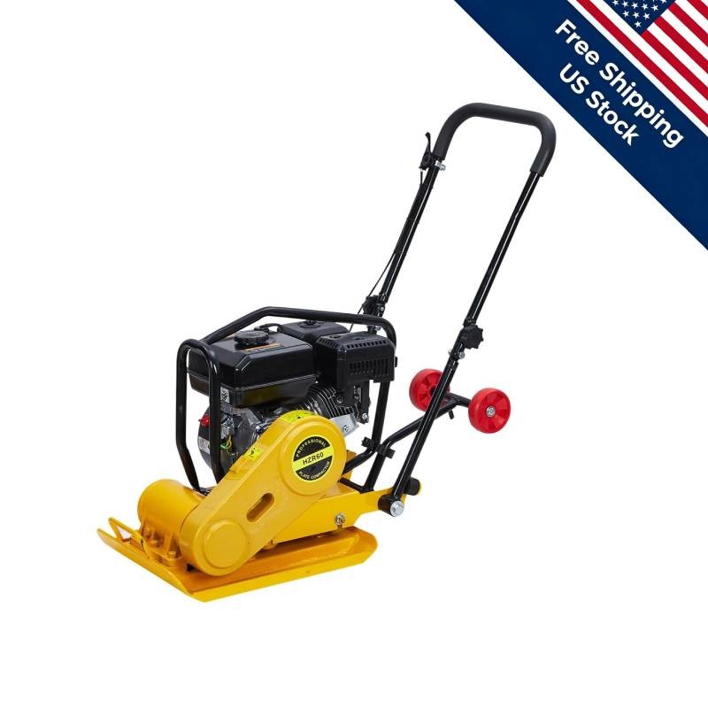 7HP Plate Compactor 4200Lbs Force 5600 VPM for Soil & Gravel Heavy Duty