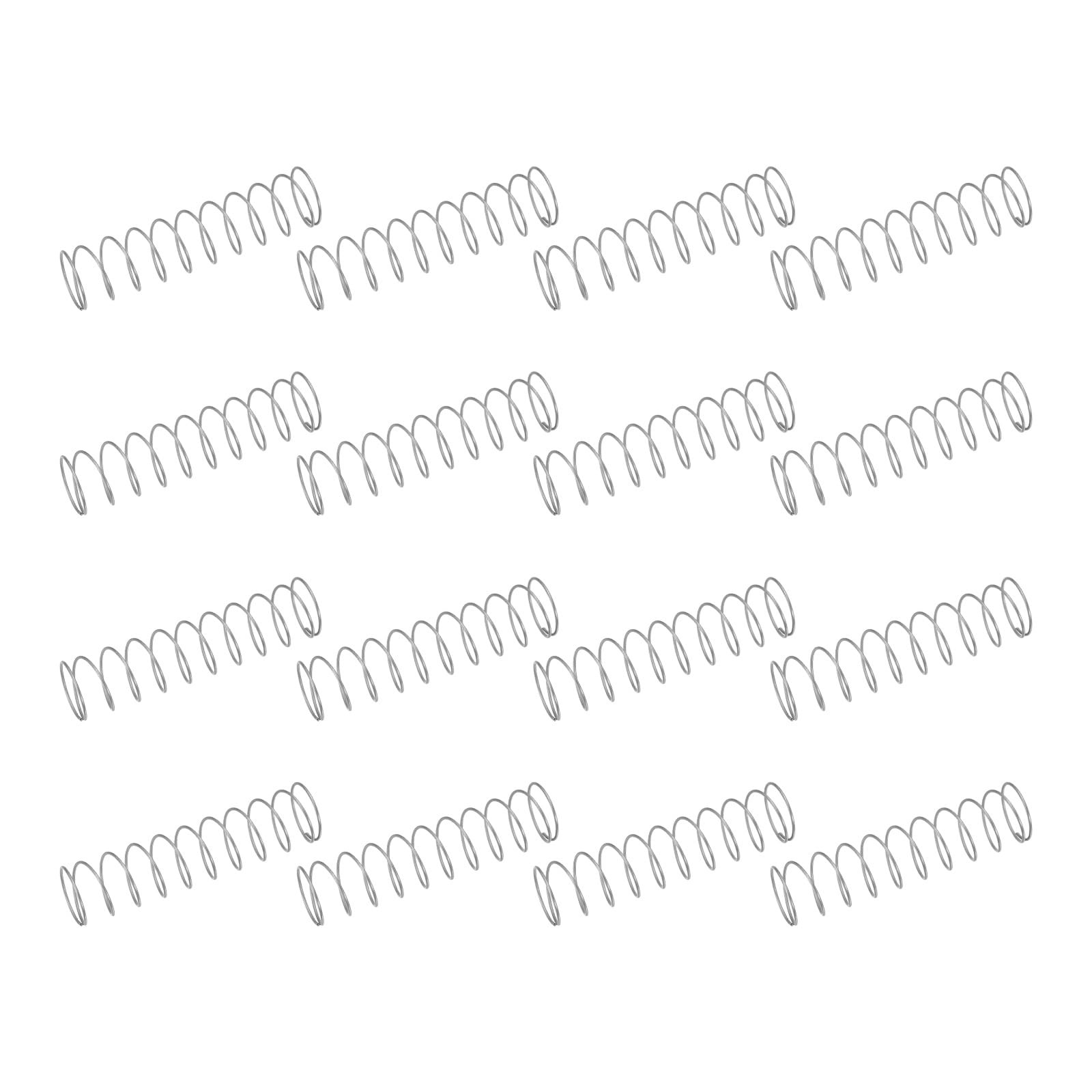uxcell 50Pcs 304 Stainless Steel Compression Springs, 0.6mm x 12mm x 50mm Sma...