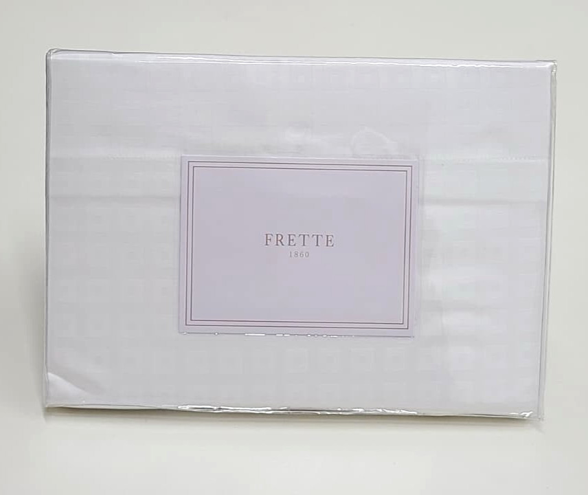 Frette Claudia Pillow Sham King Pair White Cotton