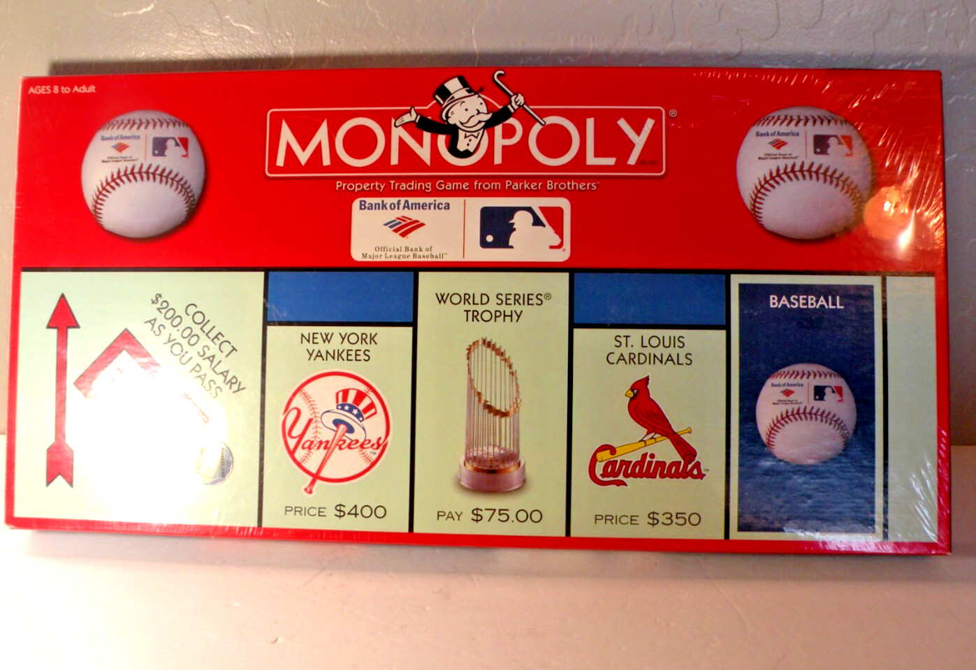 Monopoly Bank of America Official Bank of MLB Board Game New Sealed Minor Damage