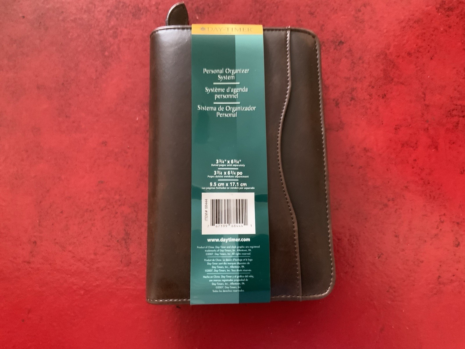 NOS Day-Timer 6 Ring Leather Organizer System Agenda Brown # 68444