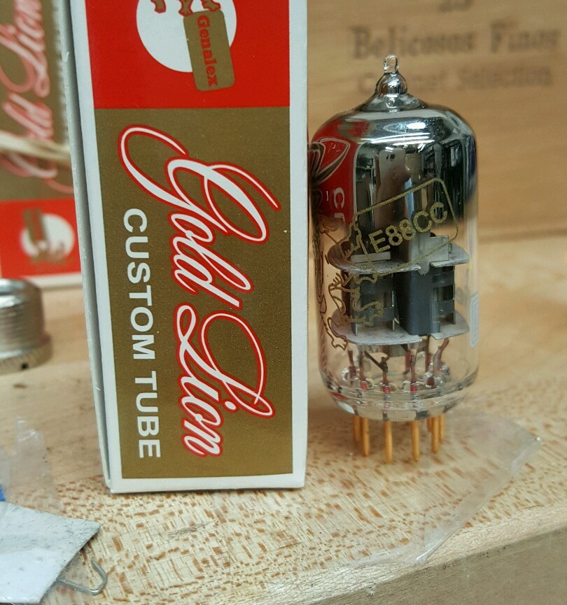 Genalex GOLD LION Gold Pin 6922 E88CC  Super Platinum Matched Pair Tubes