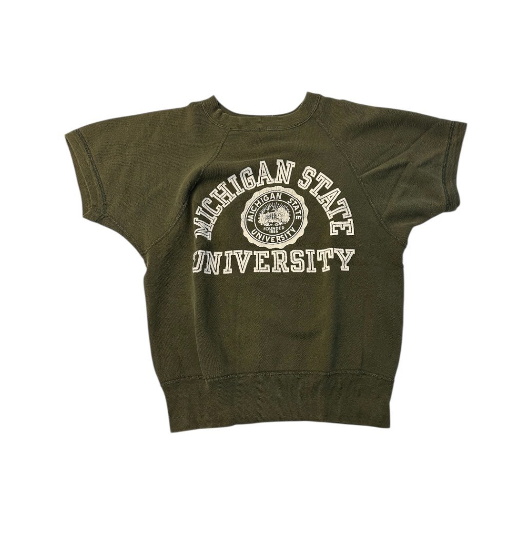 Vintage Champion Michigan State Short Sleeve Sweatshirt Womens Size MEDIUM