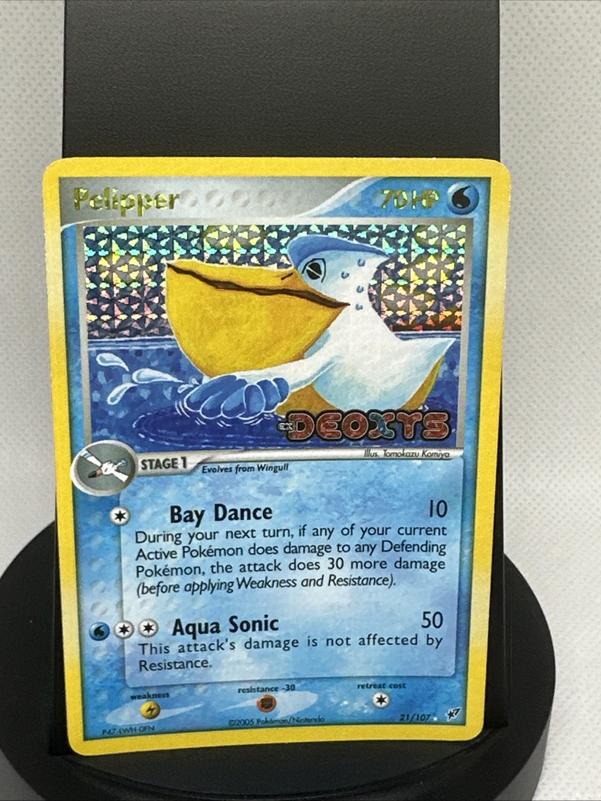 Pokémon PELIPPER 21/107 Reverse Foil Stamp Ex DEOXYS LP Pokémon PELIPPER 21/107 Reverse Foil Stamp Ex DEOXYS LP
