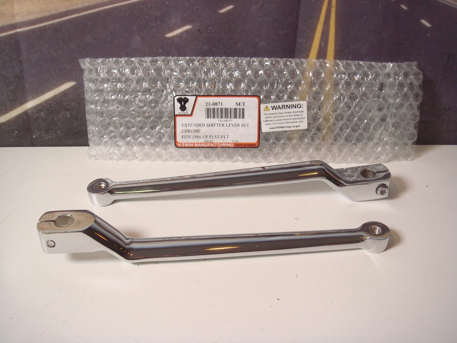 Harley Extended Shift Levers Chrome Heel Toe Shifter Set 86-20 V-Twin 21-0871 M4 Harley Extended Shift Levers Chrome Heel Toe Shifter Set 86-20 V-Twin 21-0871 M4